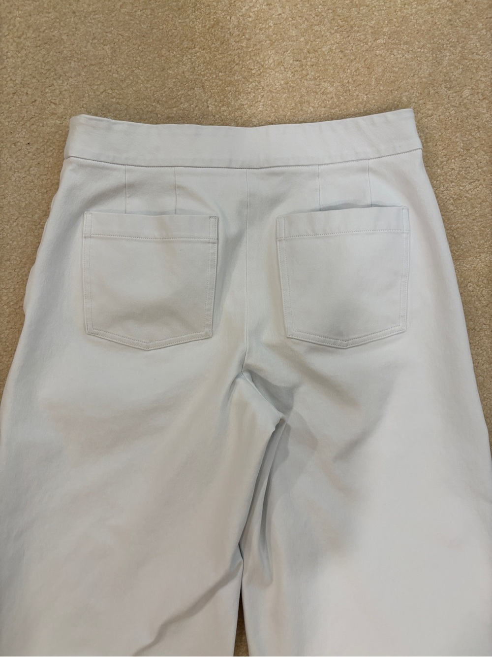SPANX White Cropped Wide Leg Ponte Pants Size Medium - Picture 11 of 12